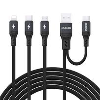 Dudao L3W USB-A/USB-C to Lightning/USB-C/MicroUSB 66W Cable - Black