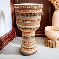 TLAKEHO 9 colių auksu margintas afrikietiškas Djembe būgnas