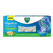 Vicks VapoRub SteamPods 10 kapsulių pakuotė po 1 garų inhaliacijai Greitas palengvinimas užsikimšusi nosis sinusai kosulys galvos skausmas