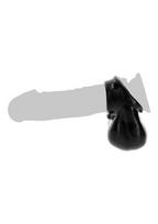 Penio žiedas su kapšelio laikikliu Ring with Scrotum Holder, juodas