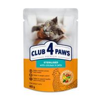 Club 4 Paws Premium Sterilized konservai su vištiena katėms, 80 g