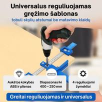 Reguliuojamas skylių gręžimo šablonas – išvenkite atstumo matavimo klaidų