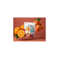 Vaisinės persikų ir apelsinų juostelės , VERI BERI,50g
