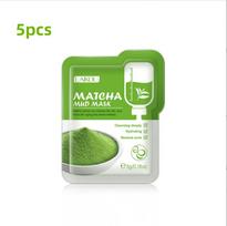 10 vnt. Matcha žalios spalvos veido gelis-molis-purvas kaukė nuo raukšlių naktinės veido kaukės tamsiems ratilams odos valymas, drėkinimas, senėjimą stabdantis