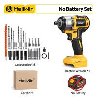 MELLWIN 520N.M Bešepetis Elektrinis Veržliaraktis 3-IN-1 Akumuliatorinis Smūginis Veržliaraktis Elektrinis Atsuktuvas Grąžtas Skirtas Makita 18V Akumuliatoriui Smeigtukas Without Battery-B