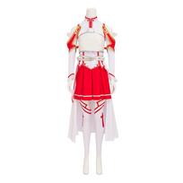 Anime Sao Sword Art Online Yuuki Asuna Cosplay Kostiumas Baltas Raudonas Kovinis Vienodas Sijonas Moteris Seksualūs Karnavalo Helovino Kostiumai S 40-45kg smėlis