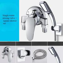 Universal Bath Shower Mixer Taps Deck Mounted Chrome Valve and Cold Mixing Valve Replacement Bathroom Shower Accessories