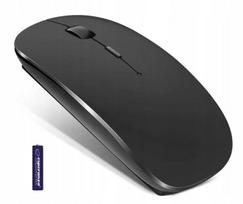 Belaidė Bluetooth Pelė Optinė E2 – Tylus Ergonomiškas Dizainas, Juoda (1600 DPI)