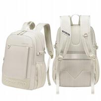 Balta miesto kuprinė šiuolaikinėms moterims, skirta 15,6" nešiojamam kompiuteriui, 18 l talpos, tinkama kelionėms ir kasdienai. SUPER FIVE FB696 White.