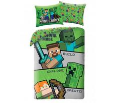 Halantex vaikiškas patalynės komplektas Minecraft, 140x200, 2 dalių