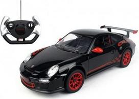Radijo bangomis valdomas automobilis Rastar Porsche 911 GT3 RS, juodas