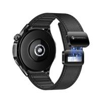 Dirželis laikrodžiui 22mm Oda - Samsung Watch 44-46mm, Huawei Watch 46mm: F-Design Fs20 Eco - Juoda