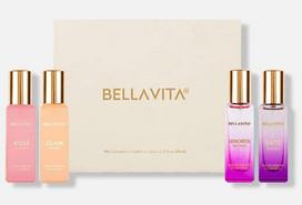 Moteriškų kvepalų dovanų rinkinys BellaVita Luxury EDP, 4 x 20 ml