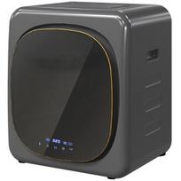 HOMCOM Mini džiovyklė su 6 programomis, LED jutikliniu ekranu, 4 kg, iki 60℃, 800W, pastatoma arba montuojama ant sienos, su išmetimo sistema ir apsauga nuo perkaitimo, drabužių džiovyklė, pilka, Pilka