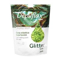 Vaškas plaukų šalinimui Depilflax100 Glitter Jade Pearl, 1000 g