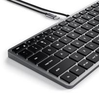 Satechi W1 USB-C Wired Backlit Keyboard Designed for Mac and iPad - US English Layout