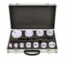 Gręžimo karūnų komplektas AWTools AW49471BL; 19-76 mm; 40 mm; 15 vnt.