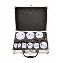 Gręžimo karūnų komplektas AWTools AW49468BL; 19-64 mm; 40 mm; 13 vnt.
