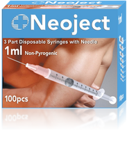 Neoject ST 1 ml švirkštai su adata 27G, N100 (Dabar -13%)