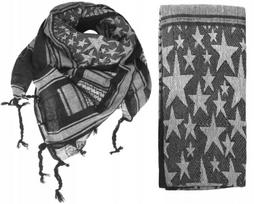 Arafato slingas Shemagh Keffiyeh Mil-Tec 110x110 cm, Juodai balta