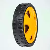 Universalus plastikinis ratas 200 mm su guoliais