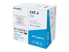 Lanberg | LAN Cable Cat.6 305M Solid CCA Grey Fluke Passed | LCU6-15CC-0305-S|LCU6-15CC-0305-S