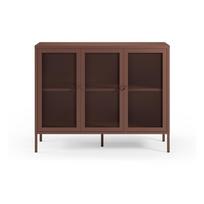 Bordo spalvos iš metalo šoninė spintelė 121x90x40 cm Fayna – Marckeric