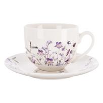 Baltos spalvos/violetinės spalvos iš porceliano puodelis 280 ml Louka – Orion