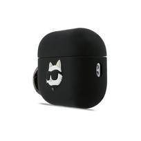 Karl Lagerfeld 3D Logo NFT Choupette Head Silicone dėklas skirtas AirPods Pro 3 juodos spalvos