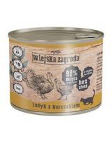 WIEJSKA ZAGRODA Kitten Kalakutiena ir vištiena 6x200 g skardinė kačiukams