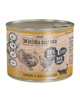 WIEJSKA ZAGRODA Kitten Kalakutiena ir vištiena 12x200 g skardinė kačiukams