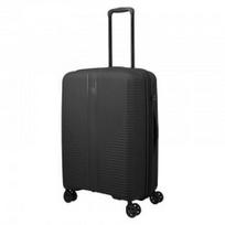 Vidutinis plastikinis lagaminas Travelite Air Stripe V Juodas