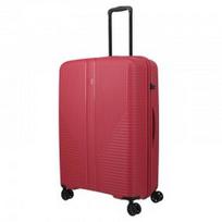 Didelis plastikinis lagaminas Travelite Air Stripe D Raudonas