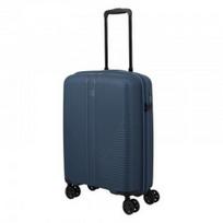 Mažas plastikinis lagaminas Travelite Air Stripe M Mėlynas