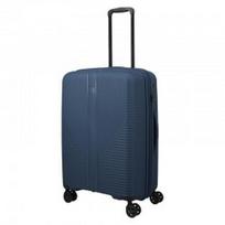 Vidutinis plastikinis lagaminas Travelite Air Stripe V Mėlynas