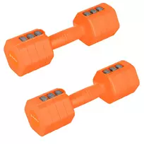 HL03 ADJUSTABLE DUMBBELLS ORANGE 2 x 2.5 KG HMS