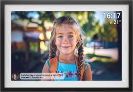 Denver PFF-1516 digital photo frame Black 39.6 cm (15.6") Touchscreen Wi-Fi