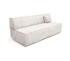 Išskleidžiama trijų vietų sofa-lova TERAMO su patalynės dėže, smėlio spalvos