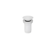 Bathco 0212BL - Kriauklės išleidimo mechanizmas CLICK-CLACK be perpylimo, skersmuo 6 cm, matinė balta