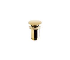 Bathco 0212OR - praustuvo išleidimo vožtuvas be perpildymo CLICK-CLACK, skersmuo 6 cm, aukso spalvos