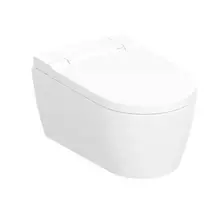 Geberit AquaClean - Elektroninė bidė Sela su keramika, montuojama ant sienos, TurboFlush, švelnaus uždarymo, KeraTect, balta 146.220.11.1