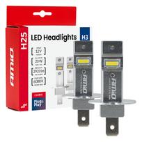 H3 LED LEMPUTĖS 20W CANBUS