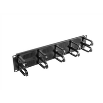 LANBERG 19" cable management brush panel, 10 rings - Type B, 2U | AK-1204-B | Black