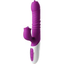ARMONY VIBRATORS ARMONY - DOUBLE TONGUE VIBRATOR & THRUSTING VIOLET HEAT EFFECT