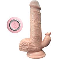 ARMONY VIBRATORS ARMONY - REALISTIC VIBRATOR & THRUSTING DILDO WITH TONGUE STIMULATOR 19 CM