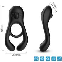 ARMONY FOR HIM ARMONY - VEYRON DOUBLE VIBRATOR RING TOY FOR COUPLES BLACK