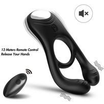 ARMONY FOR HIM ARMONY - VEYRON DOUBLE VIBRATOR RING TOY FOR COUPLES REMOTE CONTROL BLACK