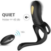 ARMONY FOR HIM ARMONY - JOY JUMPER RING VIBRATOR FOR COUPLES & ANAL PLUG REMOTE CONTROL BLACK