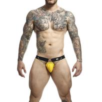 MOB MOB - DNGEON YELLOW JOCKSTRAP WITH CHAINS ONE SIZE