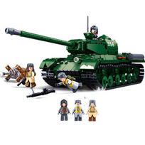 845 vnt. 2 viename   Karinis IS-2 sunkusis tankas Modelio konstravimo kaladėlės Antrojo pasaulinio karo Armijos Ginklas Kareivis Vaikų žaislas Konstrukcinės kaladėlės Be dėžutės